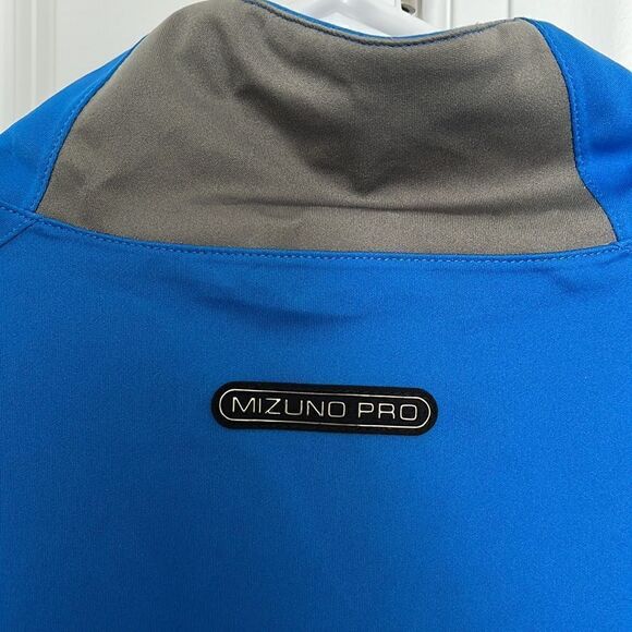 Mizuno Pro Impermalite Technology Wind waterproof SS Blue Gray golf shirt L - Picture 4 of 5